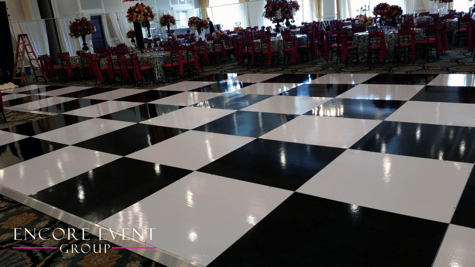 Michigan Black White Dance Floor Rentals Timeless Look